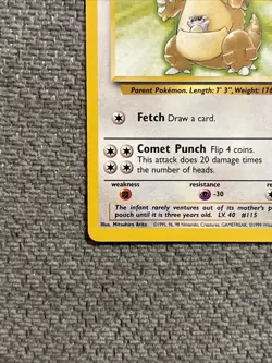 Pokemon TCG Jungle Kangaskhan Card 21/64 Unlimited Non-Holo Rare LP Condition - Image 5