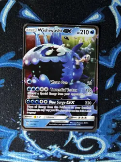 Pokemon TCG Wishiwashi GX Holo Ultra Rare Card Guardians Rising 38/145 - Image 1