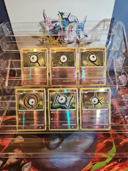 Pokemon Unown 6 Card Lot Secret Wonders Vintage Reverse Holo Clean - Image 1