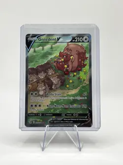 Pokemon TCG Greedent v Fusion Strike Holo Card 257/264 - Image 1
