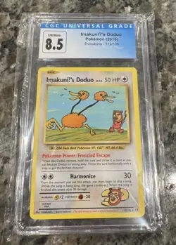 ImakuniU's Doduo #112: XY Evolutions Pokemon Card 2016 CGC 8.5 BLUE LABEL! - Image 1