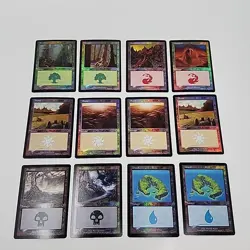 Lot of 12 Magic The Gathering MTG - Invasion - FOIL - Land Mana Cards NM/M - Image 1