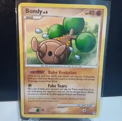 Bonsly 71/130 (LP) Diamond and Pearl pokemon tcg card - Image 1