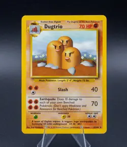 Dugtrio Pokemon Card Base Set 19/102 Rare TCG 1999 WOTC - Image 1