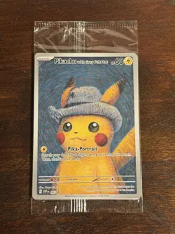 Pikachu with Grey Felt Hat 085 Promo Card Van Gogh Sealed PSA 10 CONTENDER - Image 1