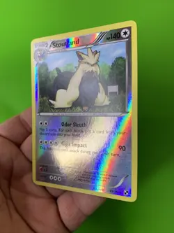 Stoutland 83/114 Black & White Reverse Holo Pokemon Card LP+ - Image 4