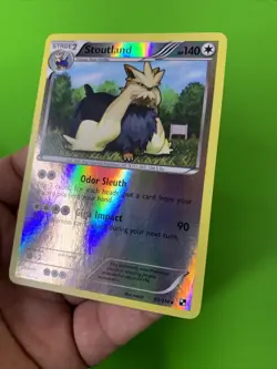 Stoutland 83/114 Black & White Reverse Holo Pokemon Card LP+ - Image 5