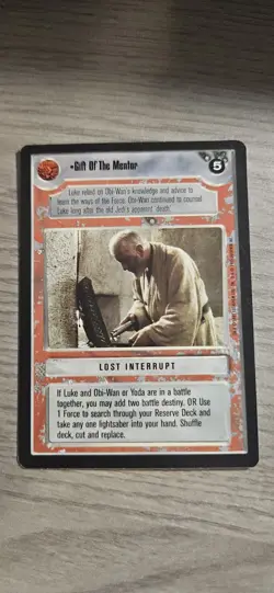 Star Wars CCG Gift Of The Mentor Premiere R Card Decipher BB - Image 1