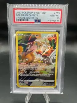 PSA 10 Galarian Zapdos SWSH283 -Graded Pokemon Card- Black Star Promo (6s) - Image 1