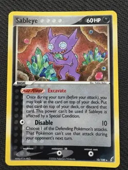 Pokemon TCG Sableye EX Crystal Guardians Holo Rare 10/100 2006 Near Mint NM Card - Image 1