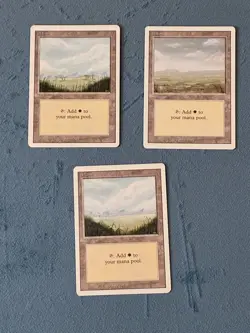Plains, x3 Mixed Art, Revised Edition, Magic the Gathering MTG - Image 1