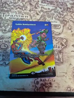 MTG Marvel Goblin Bombardment Showcase John Romita Sr. Spider-Man Mythic In Hand - Image 1