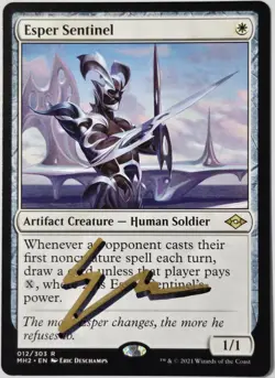 ESPER SENTINEL Eric Deschamps ARTIST SIGNED Auto Non-foil MTG MH2 Modern Horizon - Image 1