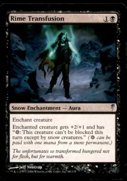 Rime Transfusion LP Light Play Coldsnap MTG [9277] - Image 1