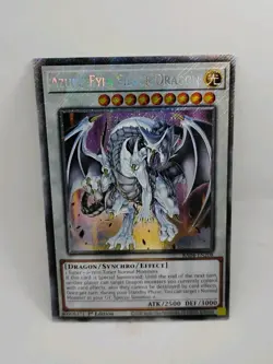 YU-GI-OH! Azure-Eyes Silver Dragon RA04-EN208 1st Ed. Platinum Secret Rare Card - Image 1