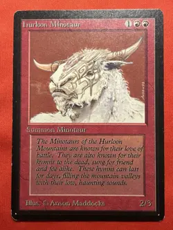 MTG - Beta / Limited - 1993 - Hurloon Minotaur - Light Play - Image 1