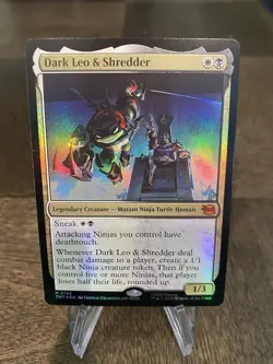 MTG: Dark Leo & Shredder Teenage Mutant Ninja Turtles Foil 142 Mythic Rare - Image 1