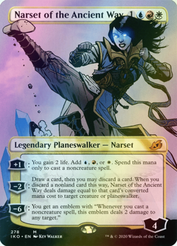 MTG Narset of the Ancient Way Borderless Foil ** Ikoria ** English - Image 1