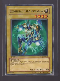 Yugioh Card Elemental Hero Sparkman YSDJ-EN008 1st Edition Card TCG - Image 1