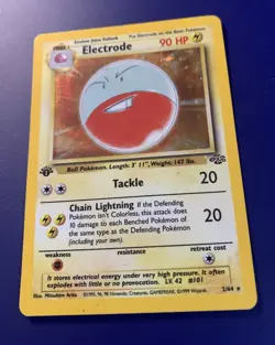Pokemon Card - Electrode Jungle 1st Edition 2/64 Holo Rare - Image 1