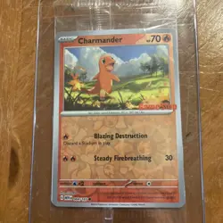 Pokemon 151 Charmander Gamestop Stamped Reverse Holo Promo 004/165 Sealed - Image 1