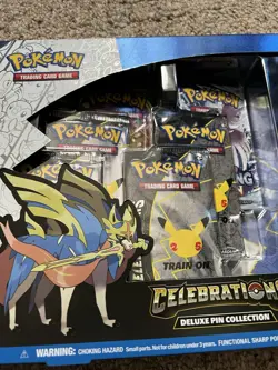 Pokemon Celebrations 25th Anniversary Deluxe Pin Collection Zacian Box New Seald - Image 2