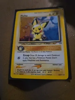 Pokemon Pichu TCG Neo Genesis Rare Holo Card LP Condition - Image 1