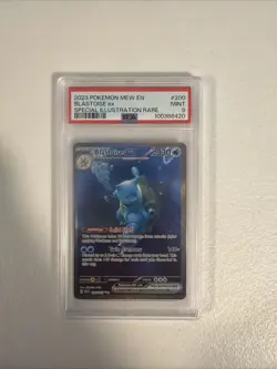 2023 Pokemon Blastoise ex 200/165 SV151 Special Illustration Rare Holo PSA 9 - Image 1
