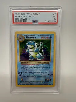 Pokemon TCG Blastoise Holo Shadowless Base Set PSA 5 - Image 1