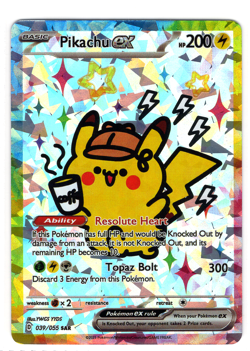 POKEMON - CHINESE DERP * PIKACHU EX - CRACKED ICE FOIL HOLO - Image 1