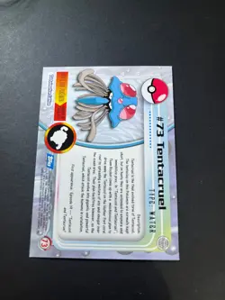 Topps Pokemon Tentacruel 43 Series 1 Card Blue Topps Trading Card Vintage - Image 4