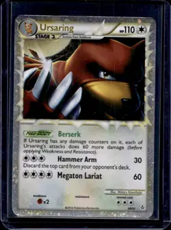 2010 Pokemon HeartGold & SoulSilver Unleashed Ursaring #89/95 - Image 1
