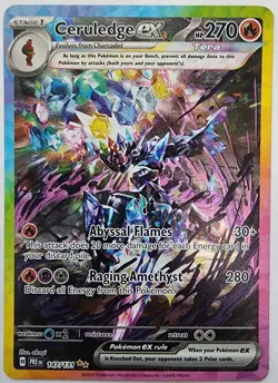 Pokemon Trading Card TCG Ceruledge EX FA Holo 147/131 Nintendo 2025 - Image 1