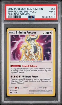 Pokemon Shining Arceus 57/73 Shining Legends Holo PSA 9 - Image 1