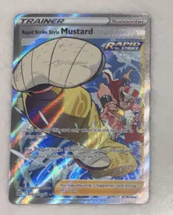 Pokemon Rapid Strike Style Mustard TG27 Brilliant Stars Trainer Gallery TCG NM - Image 1