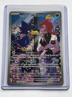 Team Rocket’s Murkrow 200 Pokemon Destined Rivals 2025 NM Illustration Rare - Image 1