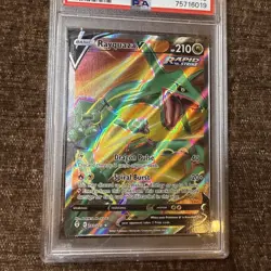 2021 Pokemon Sword And Shield Rayquaza V Full Art Evolving Skies PSA 10 - Image 2
