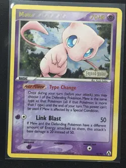 Pokemon 2006 Mew 10/92 Legend Maker Reverse Holo Card NM/LP+ Double Swirl🌀🌀 - Image 3