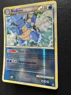 Pokemon Blastoise 13/95 Unleashed Reverse Holo Rare 2010 LP - Image 3