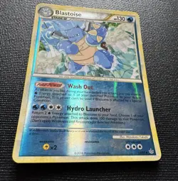 Pokemon Blastoise 13/95 Unleashed Reverse Holo Rare 2010 LP - Image 4