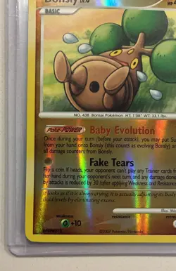 Pokemon Bonsly 71/130 Diamond & Pearl Reverse Holo Common Card 2007 English - Image 2