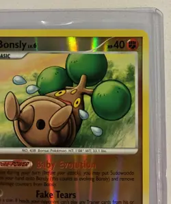 Pokemon Bonsly 71/130 Diamond & Pearl Reverse Holo Common Card 2007 English - Image 4