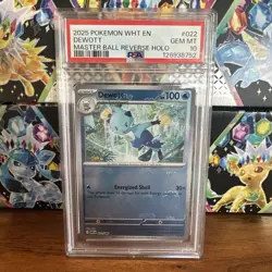 Pokemon Dewott 022/086 White Flare Holo Master Ball - Graded - PSA 10 - Image 1