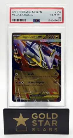 2025 Pokemon Meg En-mega Evolution 100 Mega Latias Ex PSA 10 - Image 1