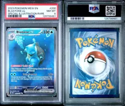 2023 POKEMON MEW EN-151 SPECIAL ILLUSTRATION RARE #200 BLASTOISE EX PSA 8 - Image 3