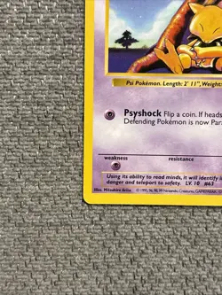 Pokemon TCG Abra Shadowless Common Card 43/102 Base Set LP Condition - Image 5