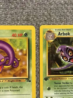 Pokemon TCG Fossil Ekans 46/62 1st Edition + Arbok 31/62 1st Edition, LP - Image 4