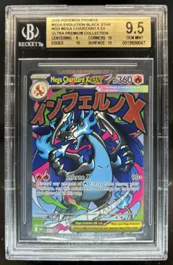 2025 Pokemon MEP Black Star Promos Mega Charizard X ex #023 BGS 9.5 - Image 1