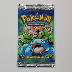 1999 Pokemon Base Set Unlimited Booster Pack Venusaur WOTC Factory Sealed @1H - Image 1