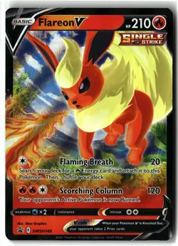 Flareon V ⭐ SWSH149 Holo Promo SWSH Black Star 2019 Pokemon NM - Image 1